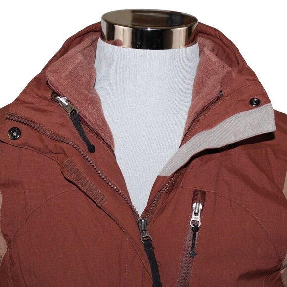 Outdoor Products Large Brown 3 In 1 Full Zip Winter Ski Snowboarding Jacket - Picture 9 of 12